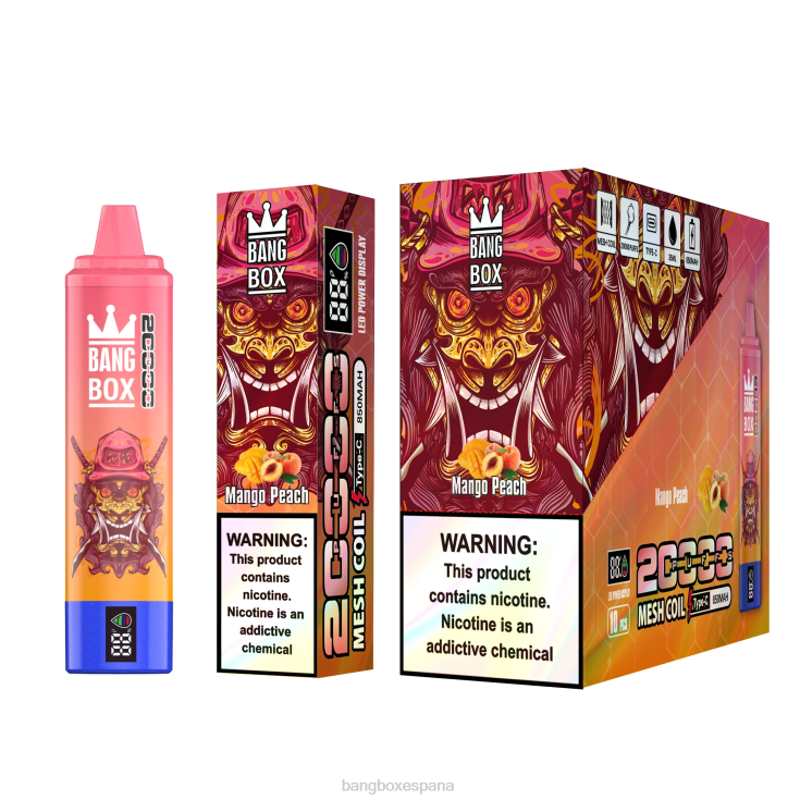 Bang Box Barcelona - Bang Box Pantalla inteligente de 20000 inhalaciones durazno mango