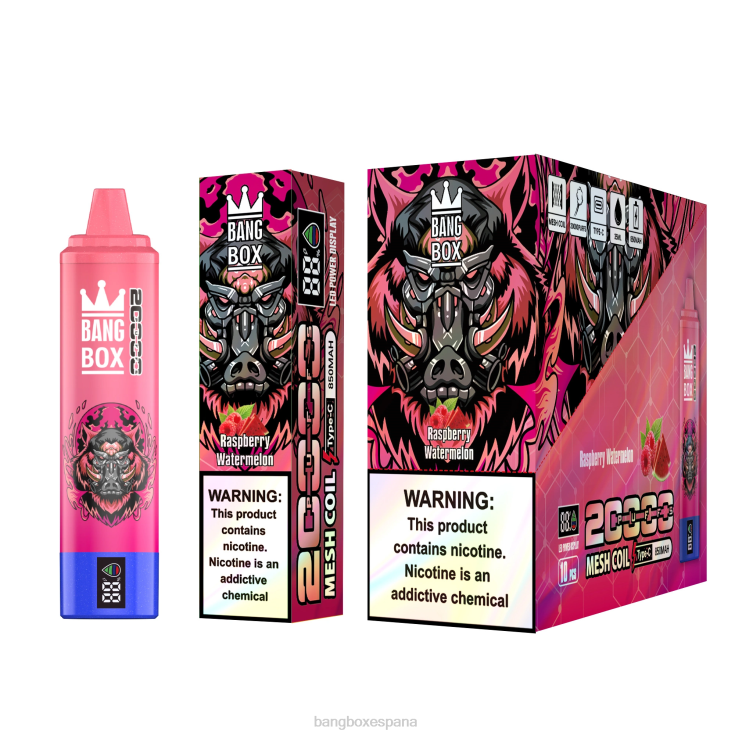 Bang Box Barcelona - Bang Box Pantalla inteligente de 20000 inhalaciones sandía frambuesa