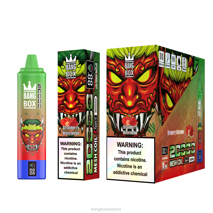 Bang Box Madrid - Bang Box Pantalla inteligente de 20000 inhalaciones sandia fresa