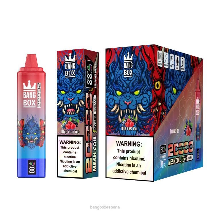 Bang Box Precio - Bang Box Pantalla inteligente de 20000 inhalaciones hielo azul