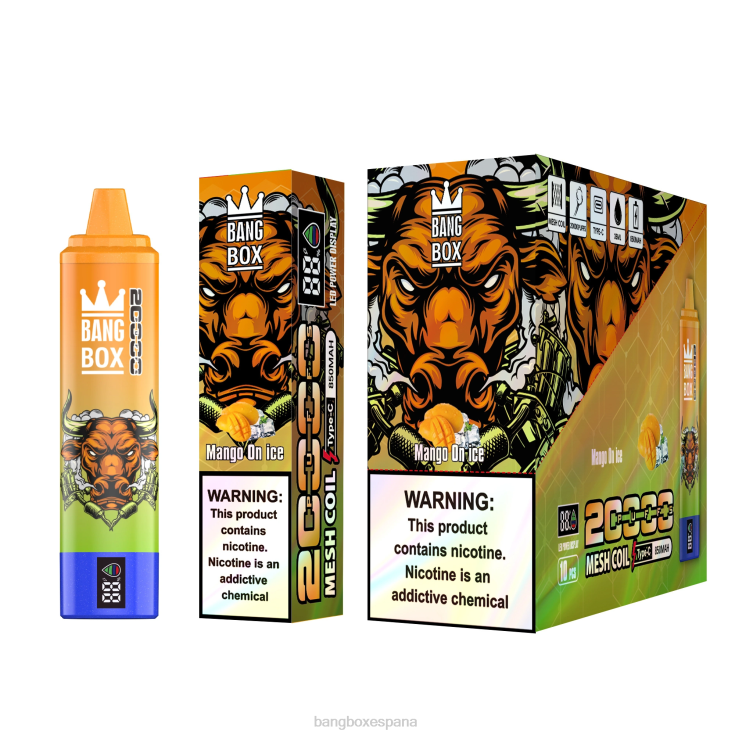Bang Box Precio - Bang Box Pantalla inteligente de 20000 inhalaciones mango en hielo