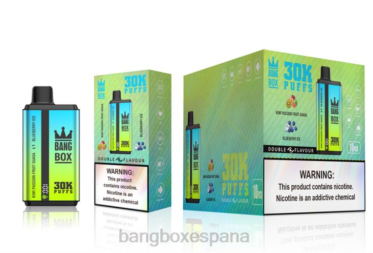 Bang Beach Vape - Bang Box 30000 inhalaciones de dos sabores. kiwi, maracuyá, guayaba y helado de arándanos