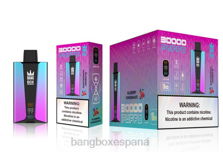Bang Beach Vape - Bang Box Pantalla inteligente de 30000 inhalaciones pomgerante de arándanos