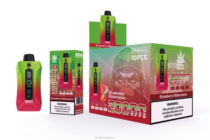 Bang Box Barcelona - Bang Beach vape elegante de la pantalla de 20000 soplos sandia fresa