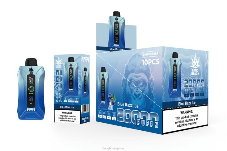 Bang Box España - Bang Beach vape elegante de la pantalla de 20000 soplos hielo azul