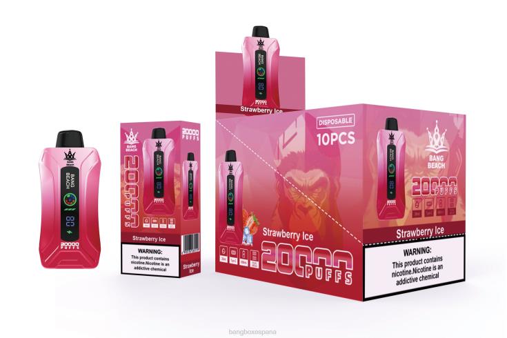 Bang Box España - Bang Beach vape elegante de la pantalla de 20000 soplos hielo de fresa