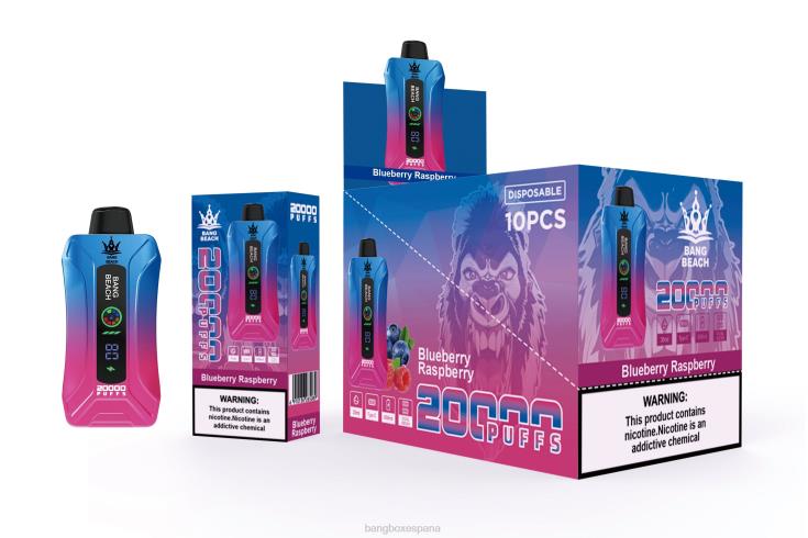 Bang Box Madrid - Bang Beach vape elegante de la pantalla de 20000 soplos frambuesa arándano