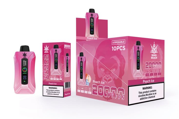 Bang Box Precio - Bang Beach vape elegante de la pantalla de 20000 soplos hielo de durazno
