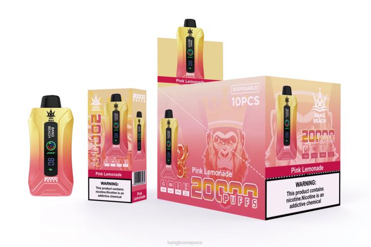 Bang Box Precio - Bang Beach vape elegante de la pantalla de 20000 soplos limonada rosa