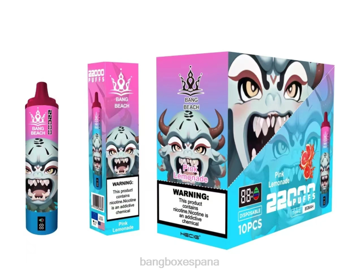 Bang Beach Vape - Bang Beach Pantalla inteligente de 22000 inhalaciones limonada rosa