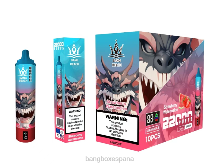 Bang Box Barcelona - Bang Beach Pantalla inteligente de 22000 inhalaciones sandia fresa