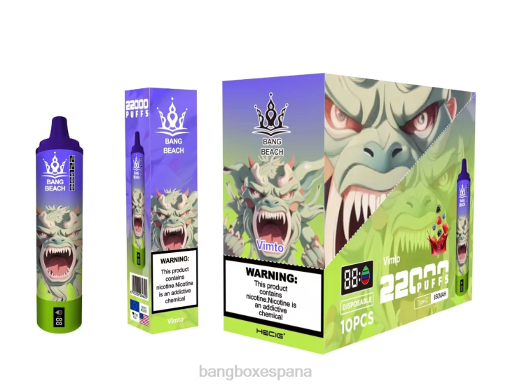 Bang Box Barcelona - Bang Beach Pantalla inteligente de 22000 inhalaciones vimto