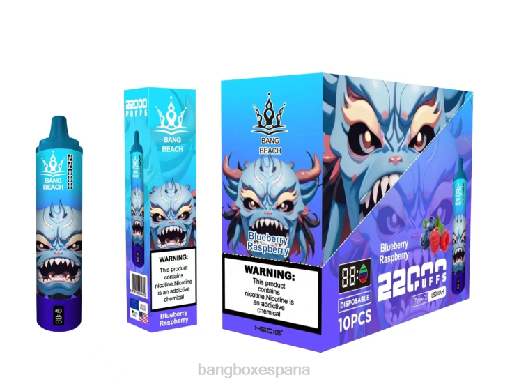 Bang Box Precio - Bang Beach Pantalla inteligente de 22000 inhalaciones frambuesa arándano