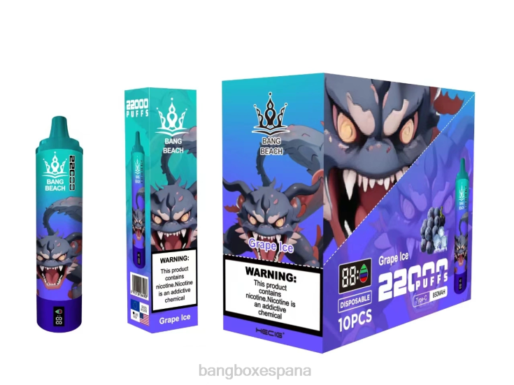 Bang Box Precio - Bang Beach Pantalla inteligente de 22000 inhalaciones hielo de uva