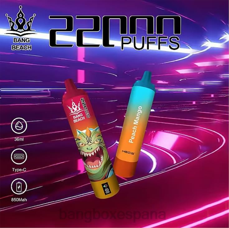 Bang Box Precio - Bang Beach Pantalla inteligente de 22000 inhalaciones mango durazno